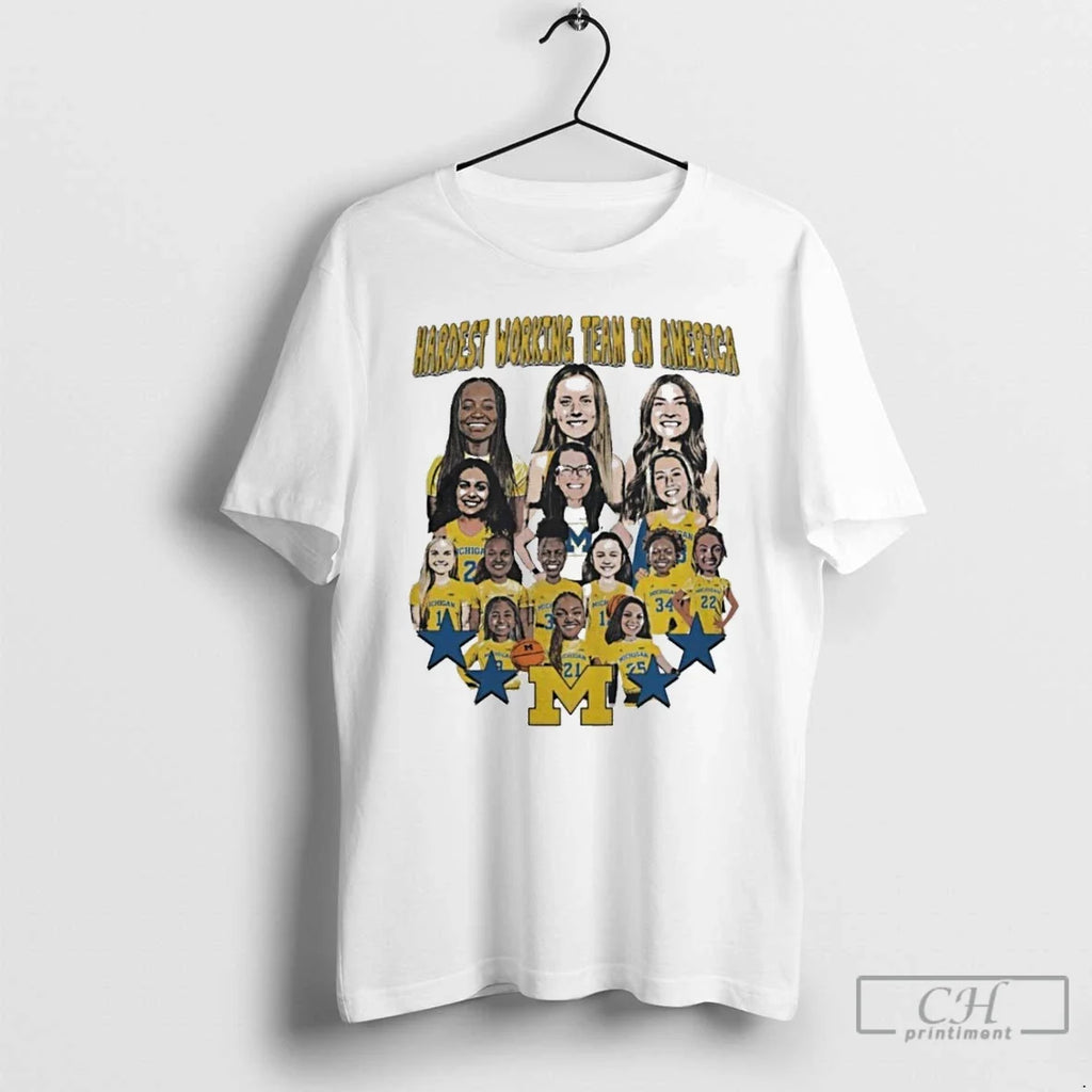 Classic Michigan Wolverines Womens Basketball Hardest - Adult & Kids T-Shirts, Sweatshirts & Hoodies apparel design preview 1