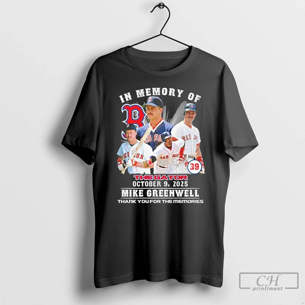 Classic Mike Greenwell In Memory Of The Gator October - Adult & Kids T-Shirts, Sweatshirts & Hoodies apparel design preview 1