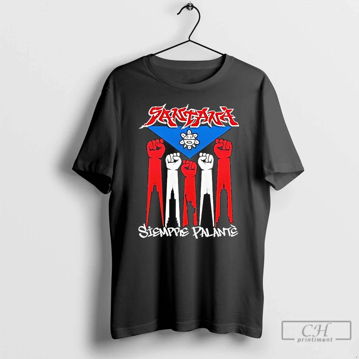 Classic Mike Santana Siempre Palante Puerto Rican - Adult & Kids T-Shirts, Sweatshirts & Hoodies apparel design preview 1