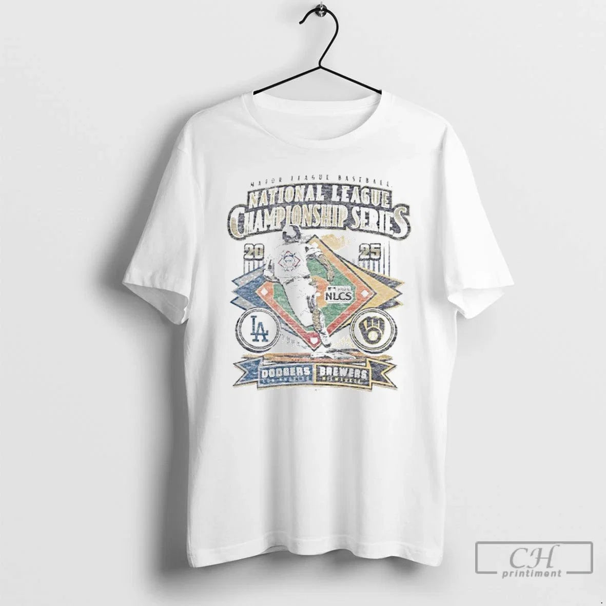 Classic Milwaukee Brewers Vs La Dodgers 2025 Nlcs - Adult & Kids T-Shirts, Sweatshirts & Hoodies apparel design preview 1