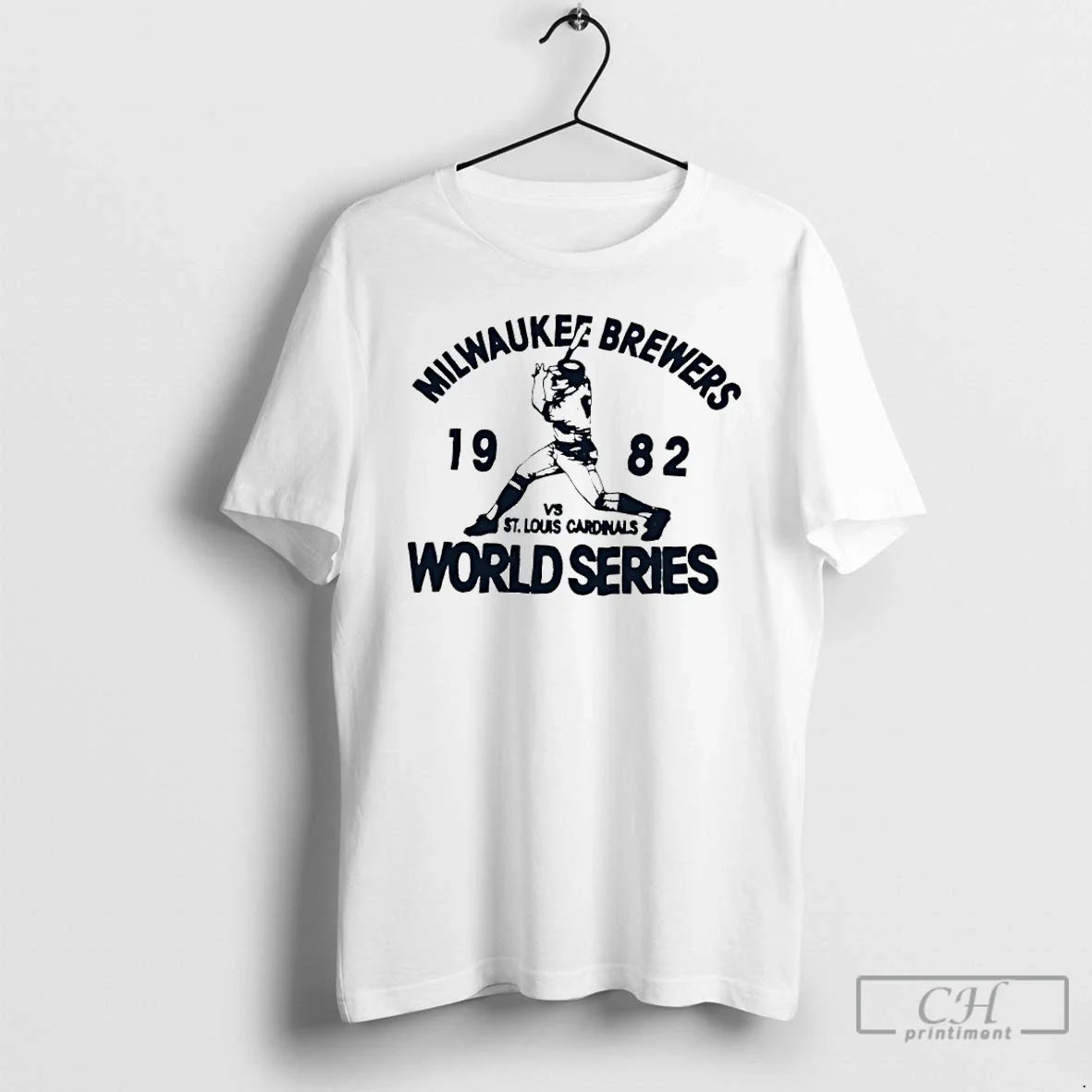 Classic Milwaukee Brewers Vs St Louis Cardinals 1982 - Adult & Kids T-Shirts, Sweatshirts & Hoodies apparel design preview 1