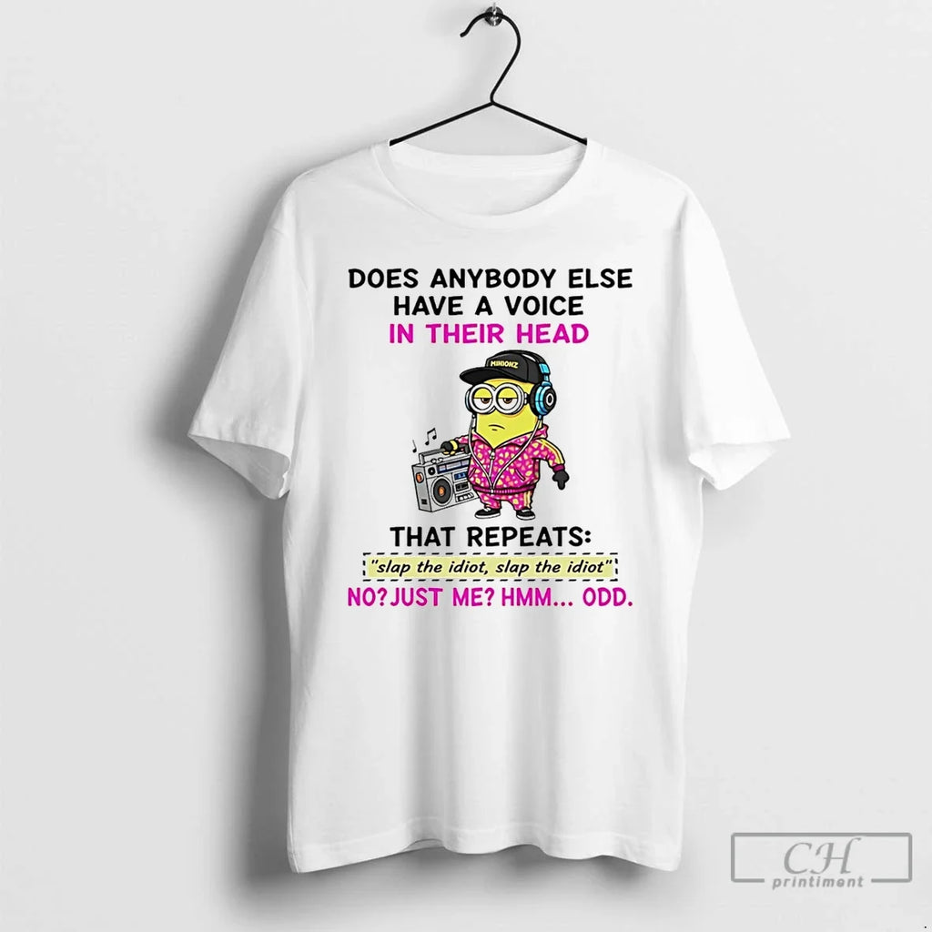 Classic Minion Does Anybody Else Have A Voice In - Adult & Kids T-Shirts, Sweatshirts & Hoodies apparel design preview 1