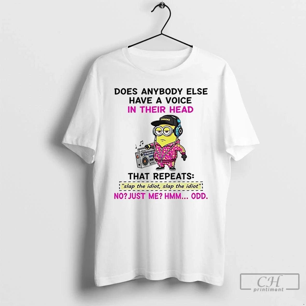 Classic Minion Does Anybody Else Have A Voice In - Adult & Kids T-Shirts, Sweatshirts & Hoodies apparel design preview 1