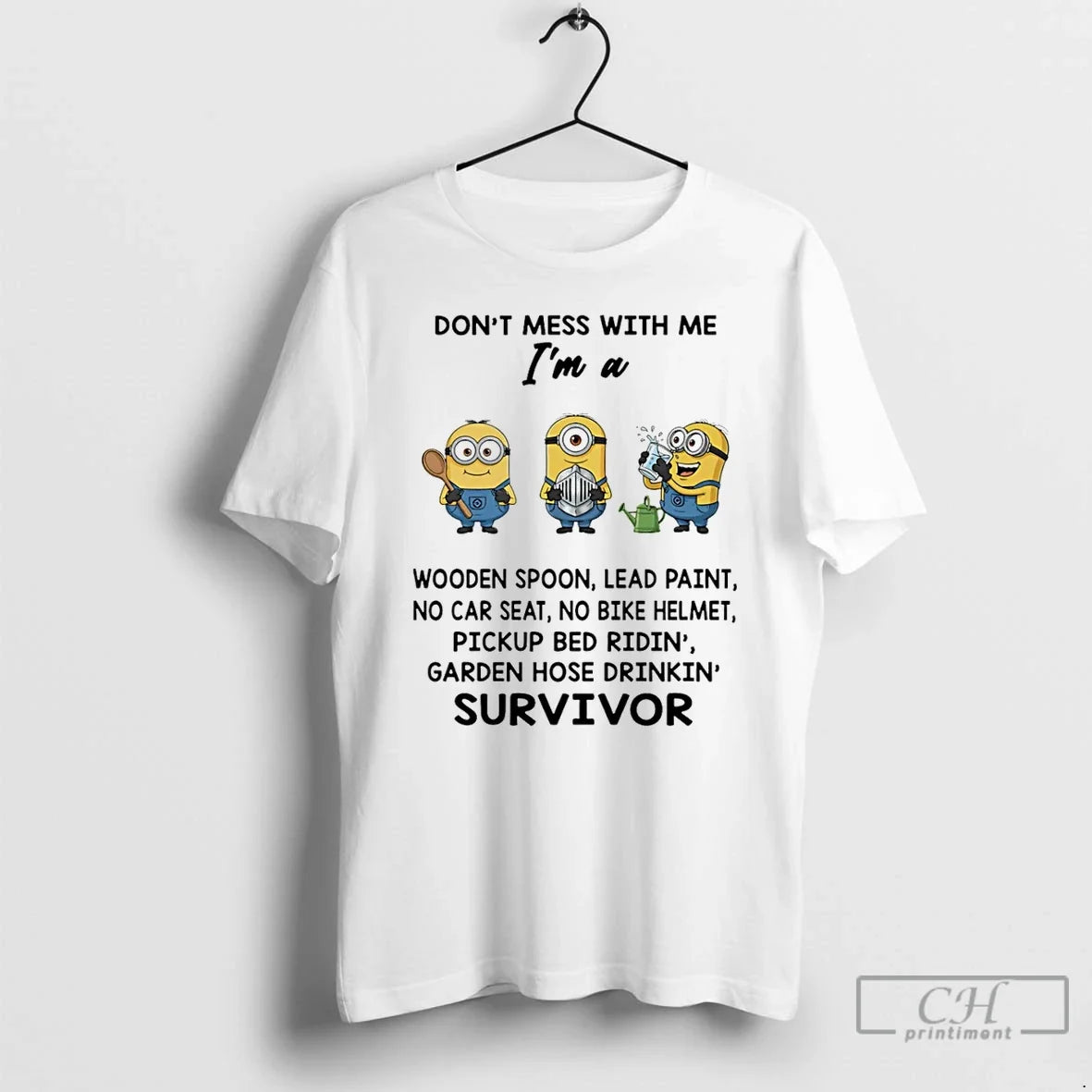 Classic Minion Dont Mess With Me Im A Wooden Spoon - Adult & Kids T-Shirts, Sweatshirts & Hoodies apparel design preview 1