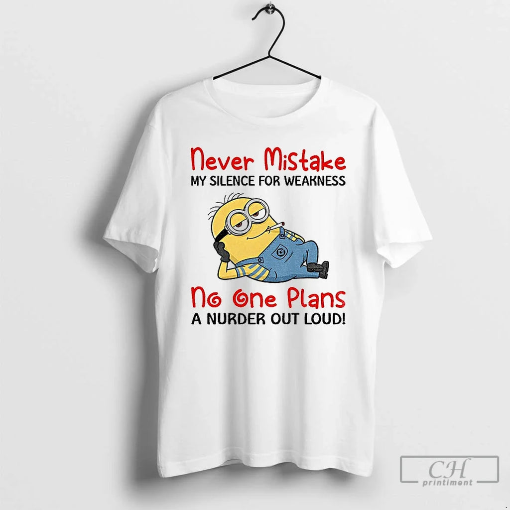 Classic Minion Smoking Never Mistake My Silence For - Adult & Kids T-Shirts, Sweatshirts & Hoodies apparel design preview 1