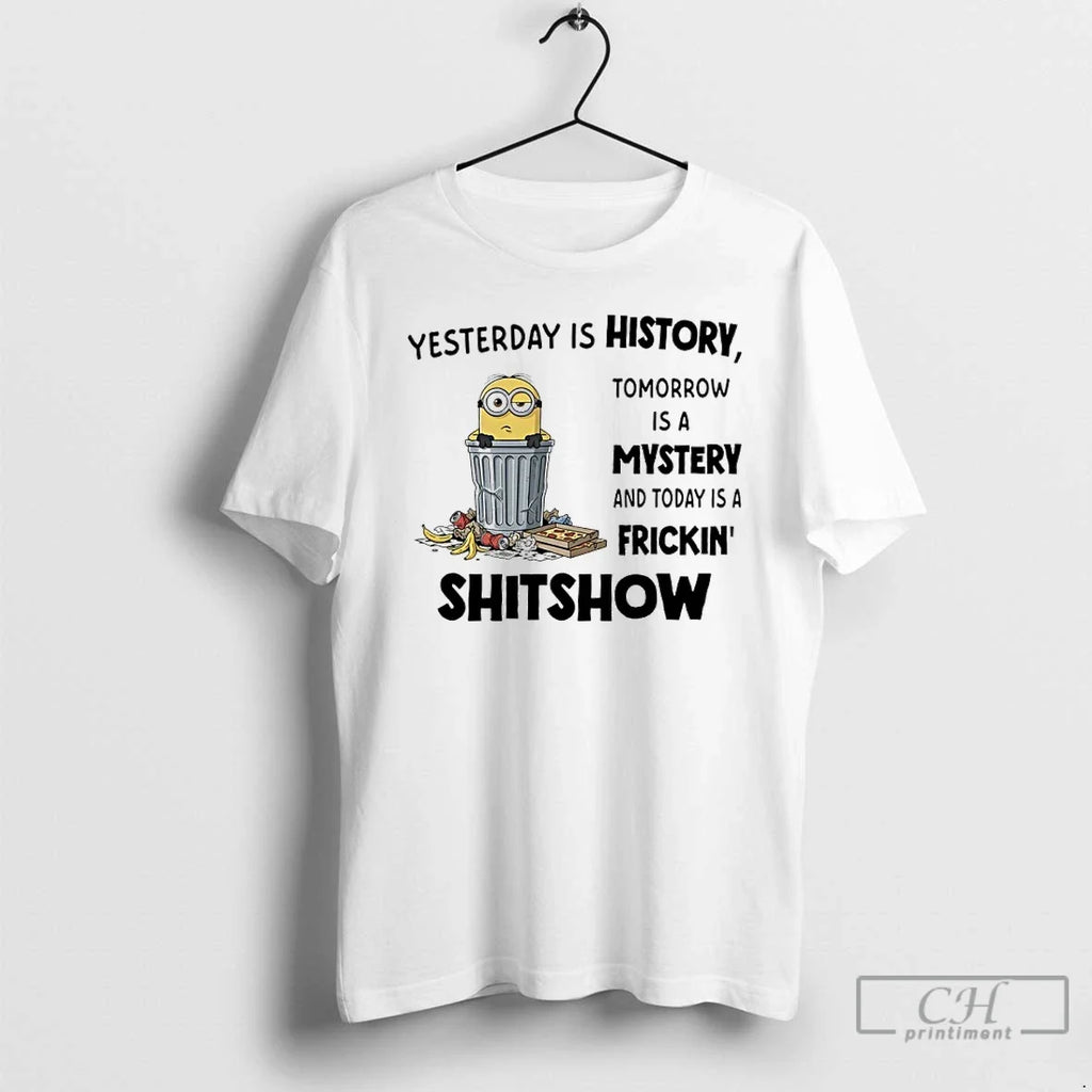Classic Minions Yesterday Is History Tomorrow A - Adult & Kids T-Shirts, Sweatshirts & Hoodies apparel design preview 1