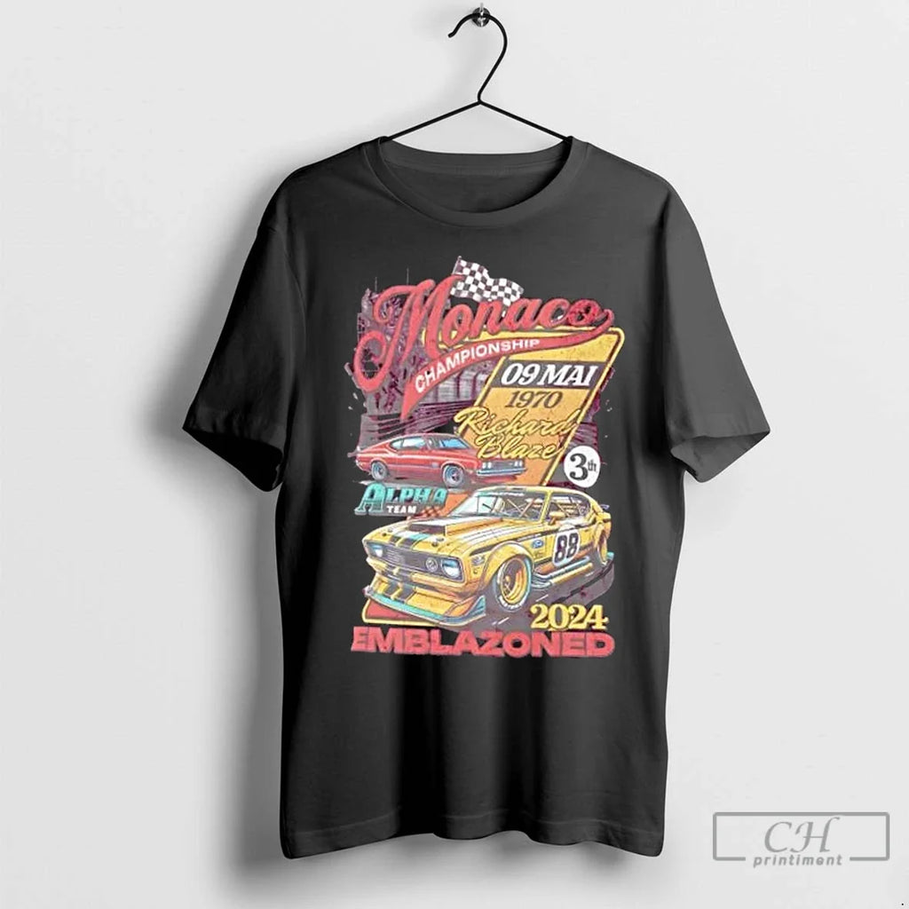 Classic Monaco Championship Retro Racing Car - Adult & Kids T-Shirts, Sweatshirts & Hoodies apparel design preview 1