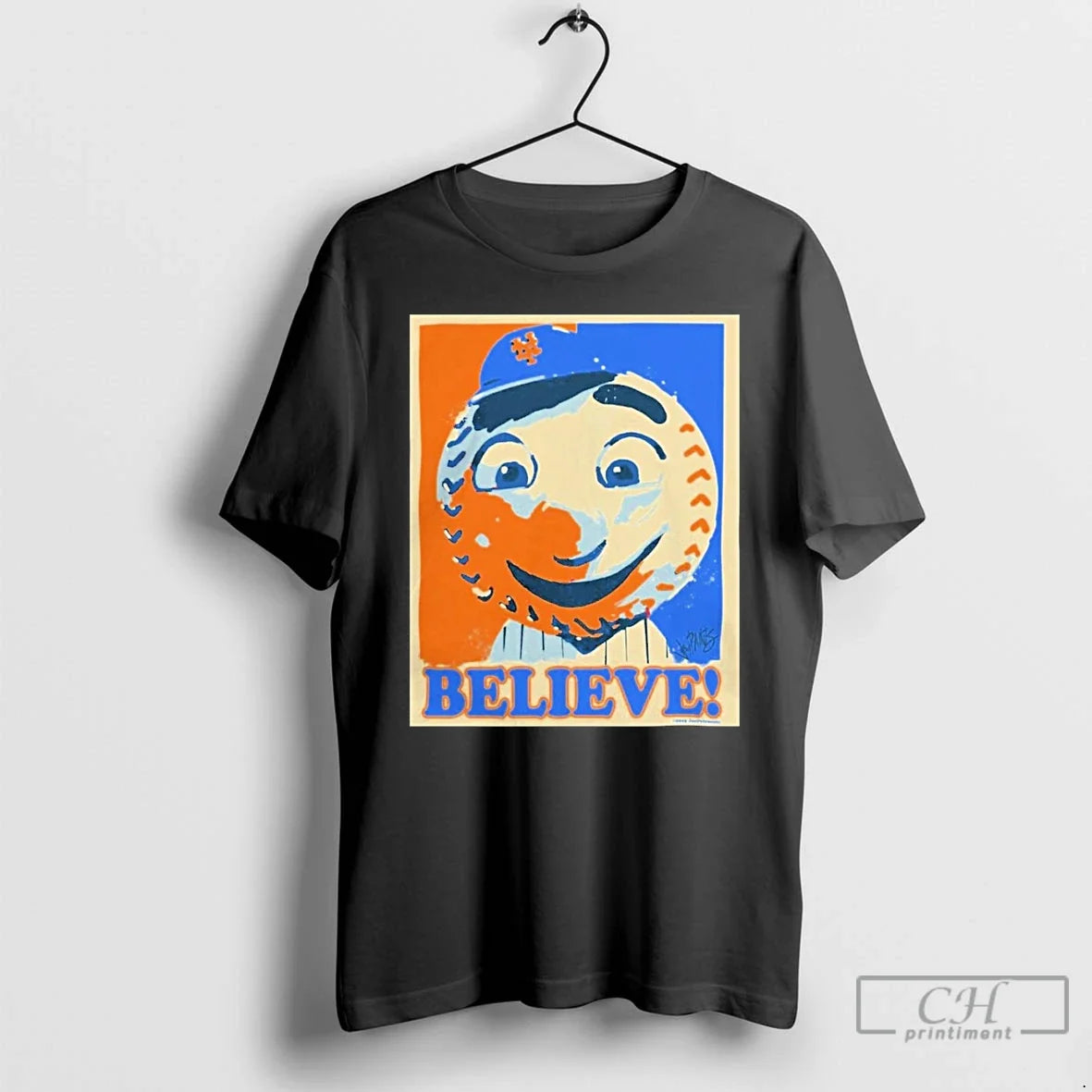 Classic Mr Met Believe Hope 2025 New York Mets - Adult & Kids T-Shirts, Sweatshirts & Hoodies apparel design preview 1