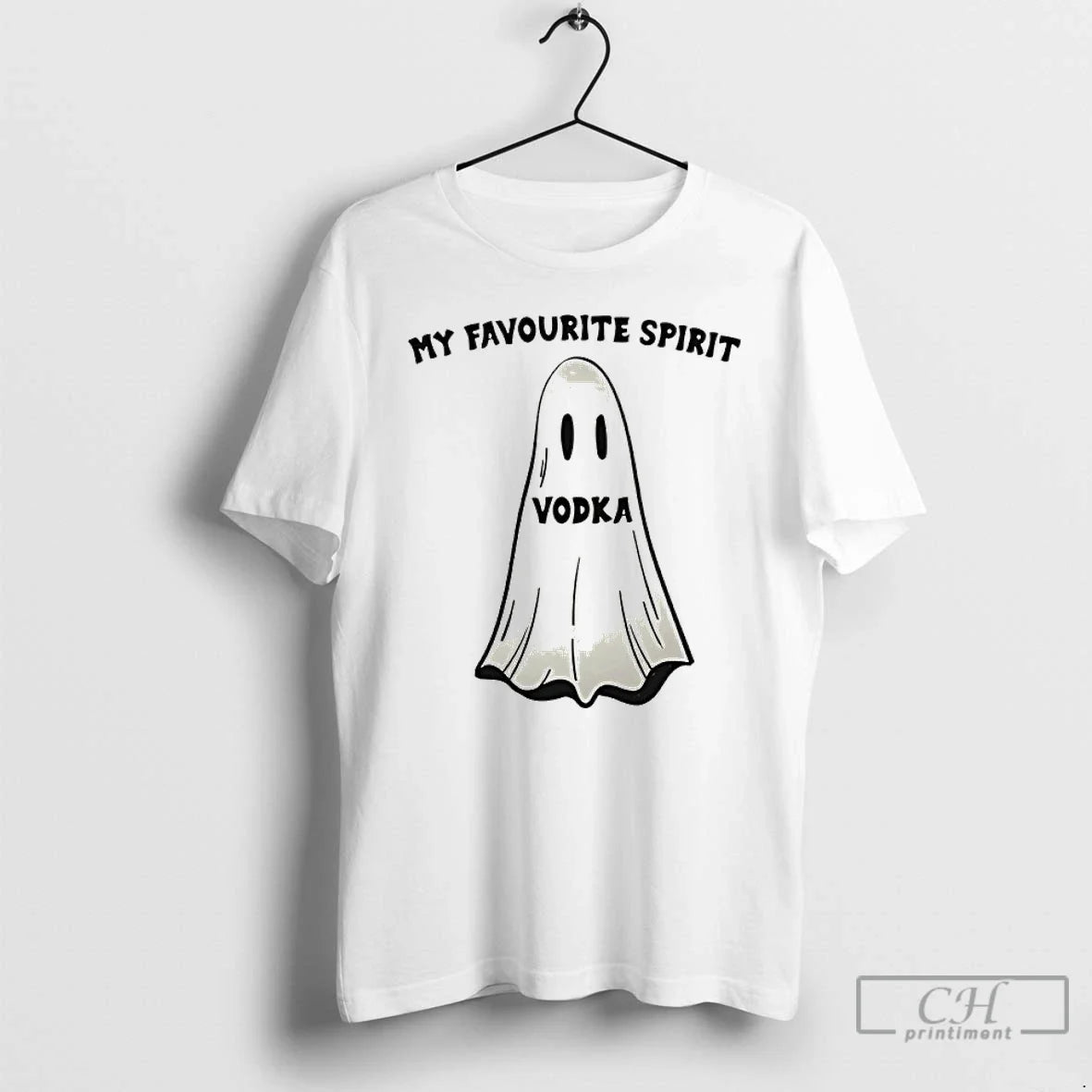 Classic My Favourite Spirit Vodka Ghost - Adult & Kids T-Shirts, Sweatshirts & Hoodies apparel design preview 1