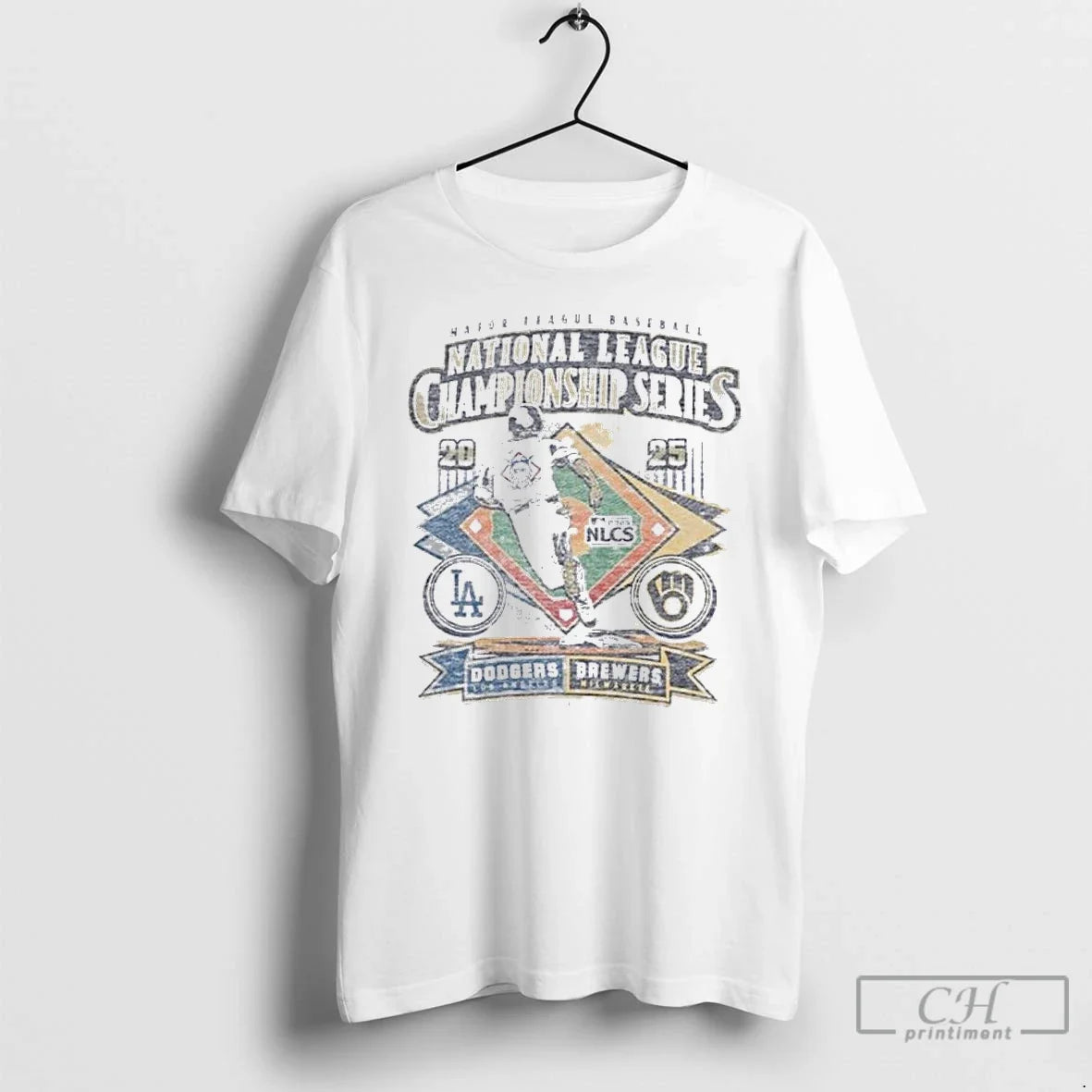 Classic Nlcs Match Up Dueling 2025 Brewers Vs Dodgers - Adult & Kids T-Shirts, Sweatshirts & Hoodies apparel design preview 1