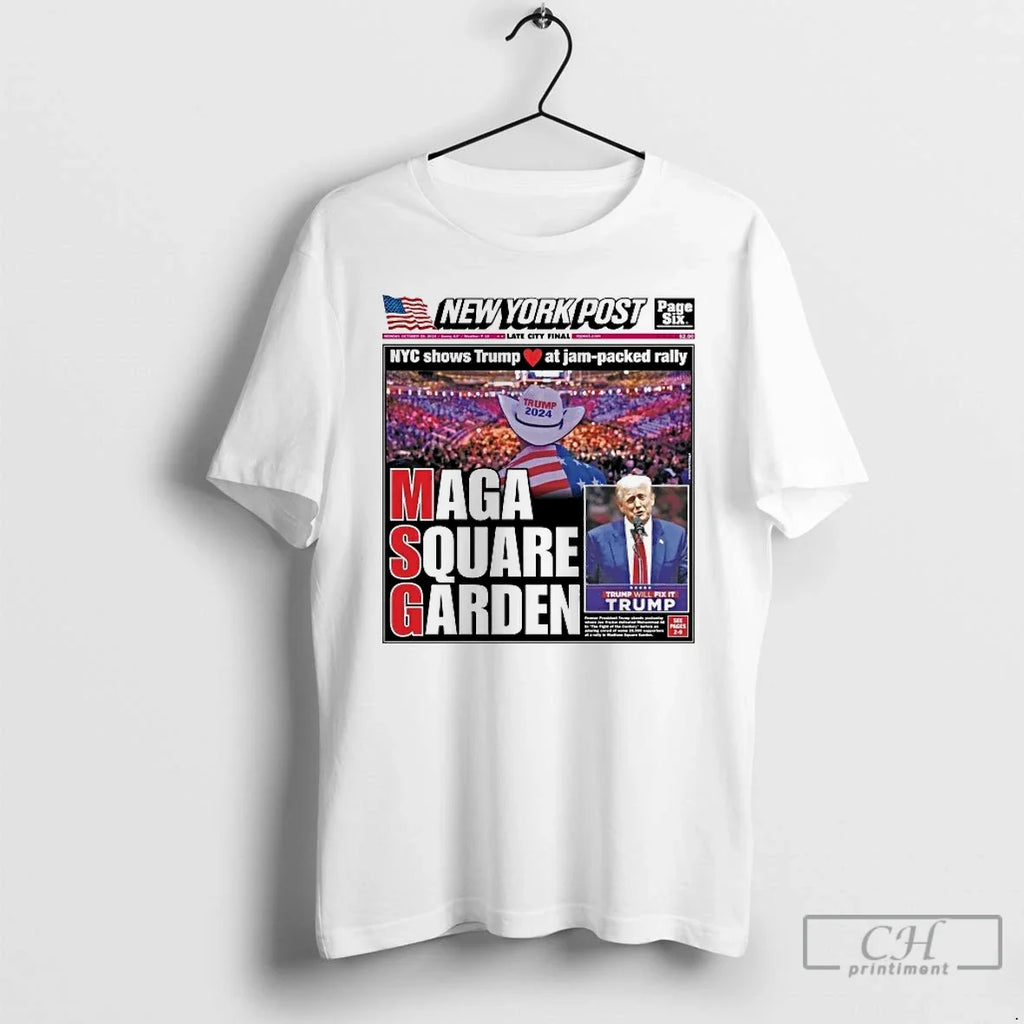 Classic Nyc Shows Trump At Jam Packed Rally Maga - Adult & Kids T-Shirts, Sweatshirts & Hoodies apparel design preview 1