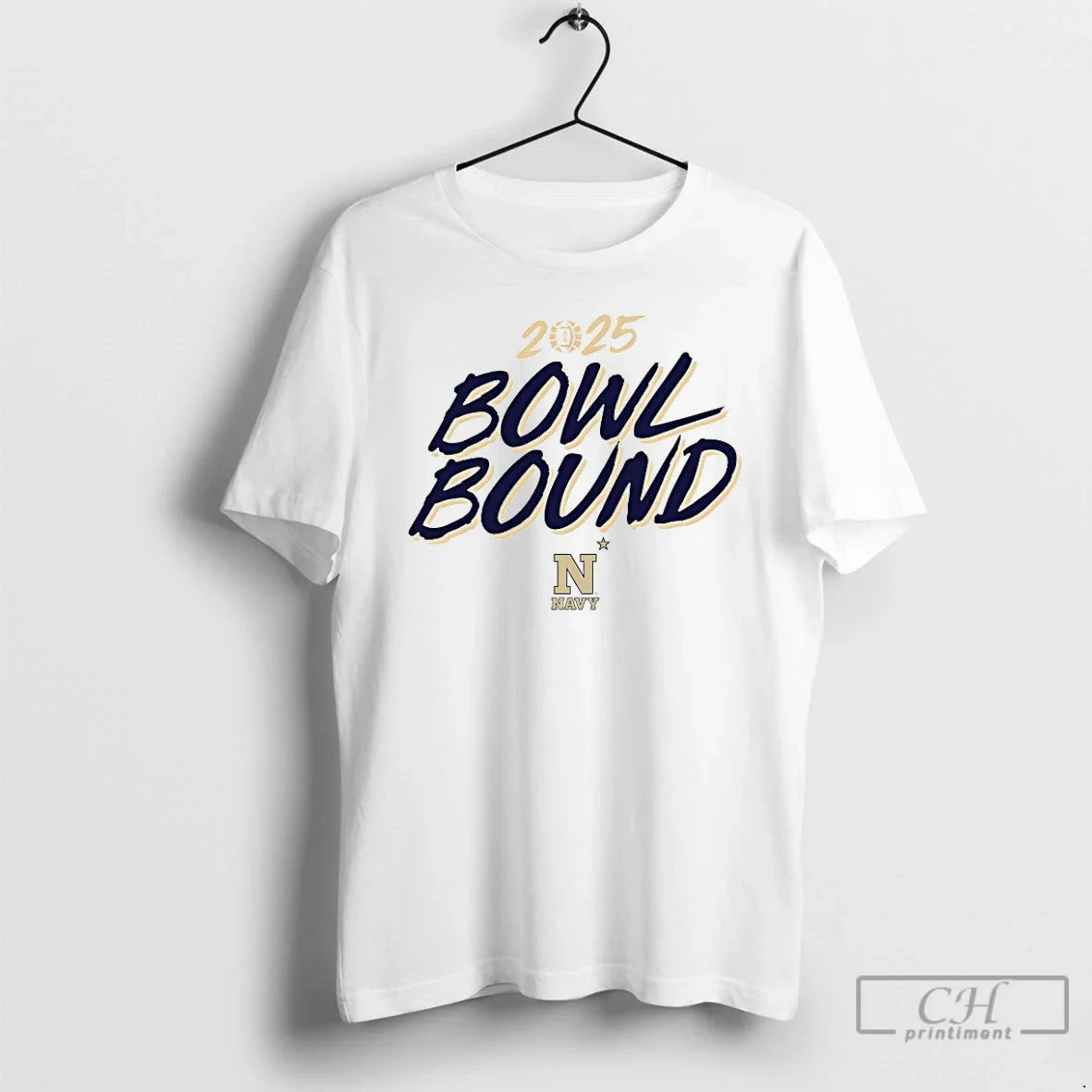 Classic Navy Midshipmen 2025 Bowl Bound Logo - Adult & Kids T-Shirts, Sweatshirts & Hoodies apparel design preview 1