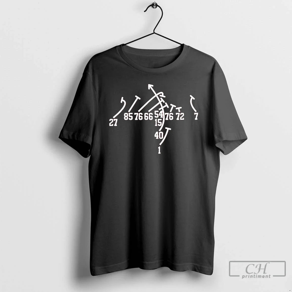 Classic Nebraseball Fullback Trap Diagram - Adult & Kids T-Shirts, Sweatshirts & Hoodies apparel design preview 1