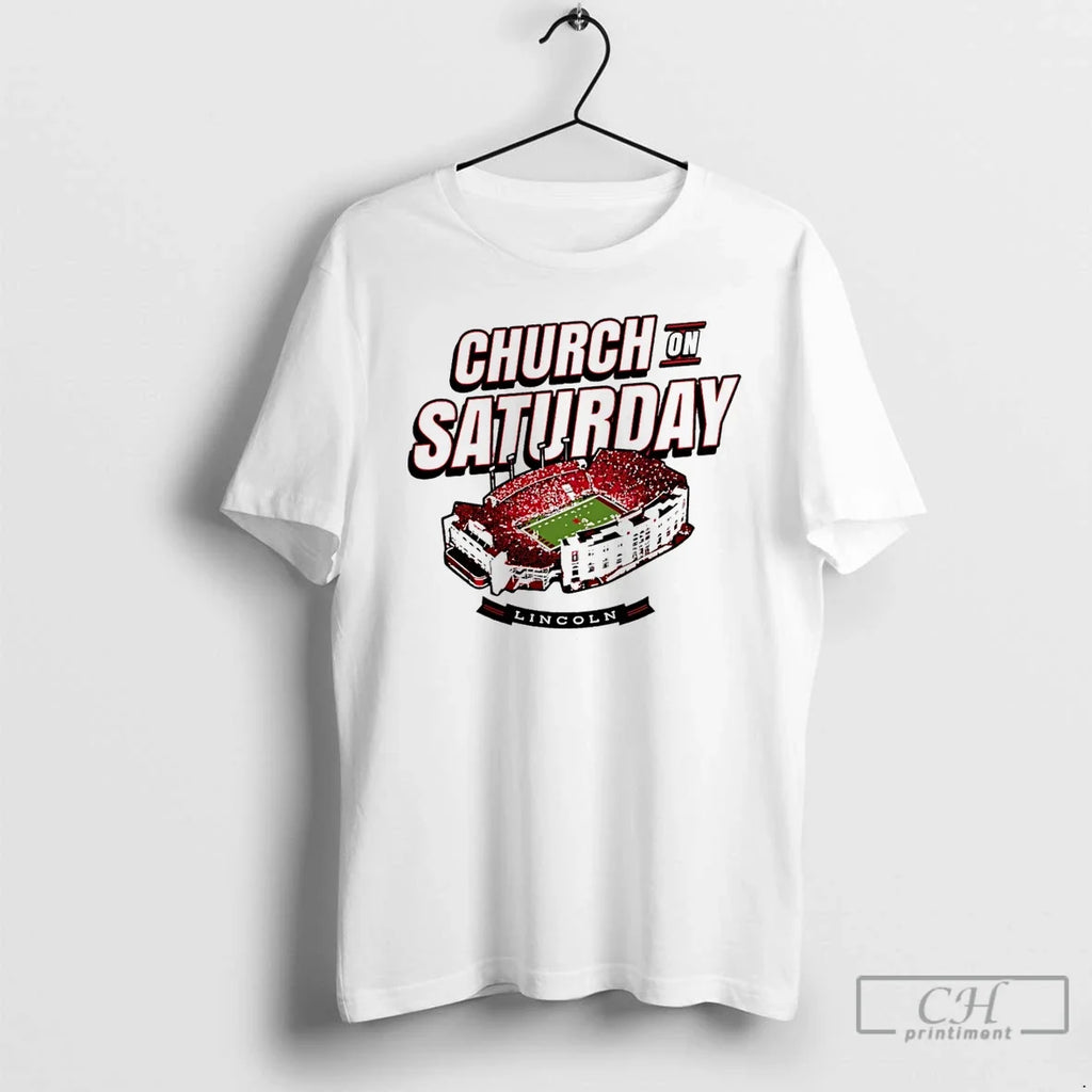 Classic Nebraska Cornhuskers Church On Saturday - Adult & Kids T-Shirts, Sweatshirts & Hoodies apparel design preview 1