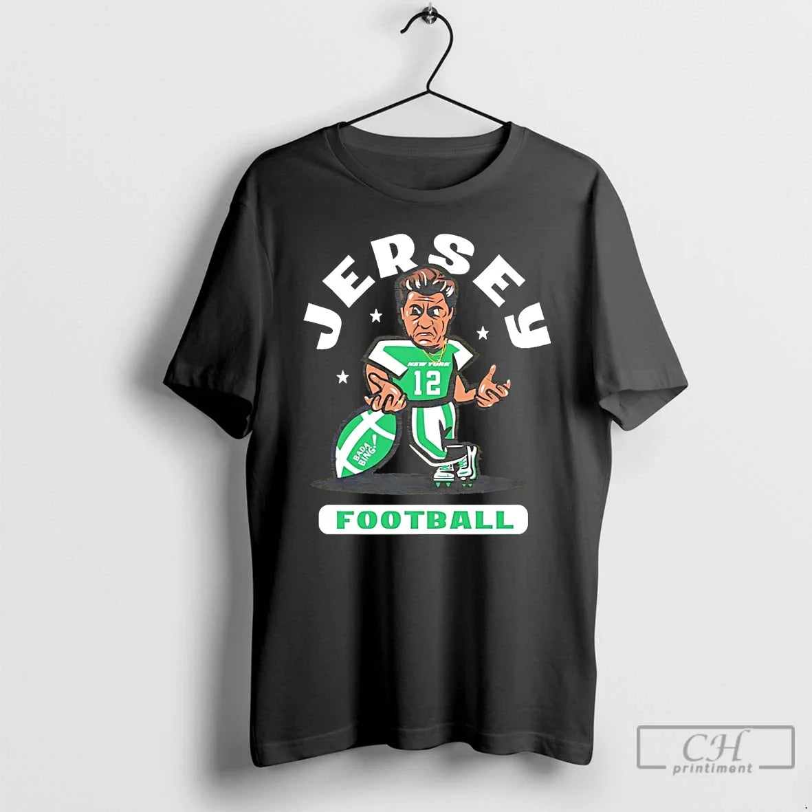 Classic New York Jets Jersey No 12 Paulie Bada Bing - Adult & Kids T-Shirts, Sweatshirts & Hoodies apparel design preview 1