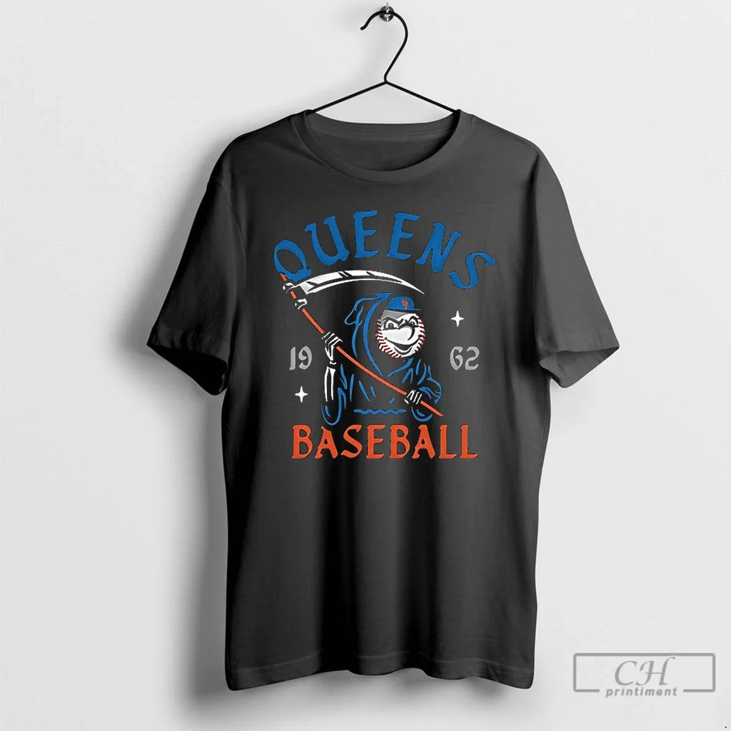 Classic New York Mets Mr Met Reaper 1962 Mlb - Adult & Kids T-Shirts, Sweatshirts & Hoodies apparel design preview 1