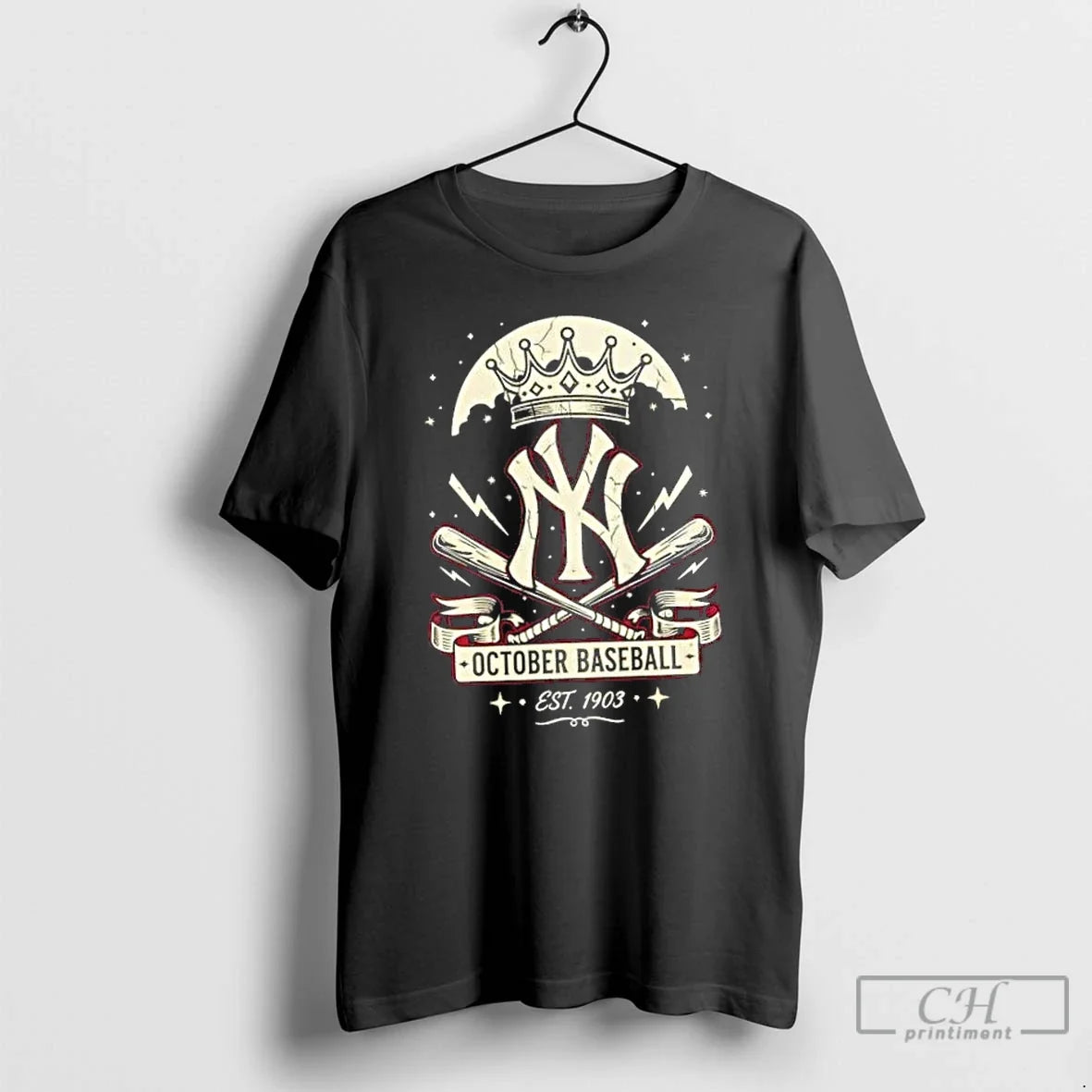 Classic New York Yankees October Baseball Est 1903 - Adult & Kids T-Shirts, Sweatshirts & Hoodies apparel design preview 1