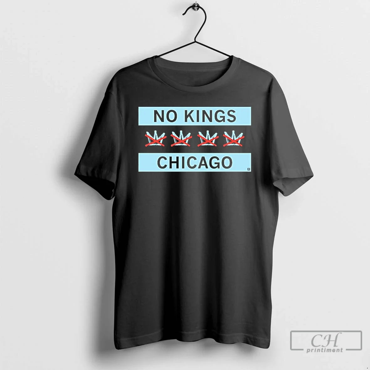 Classic No Kings Chicago Flag - Adult & Kids T-Shirts, Sweatshirts & Hoodies apparel design preview 1