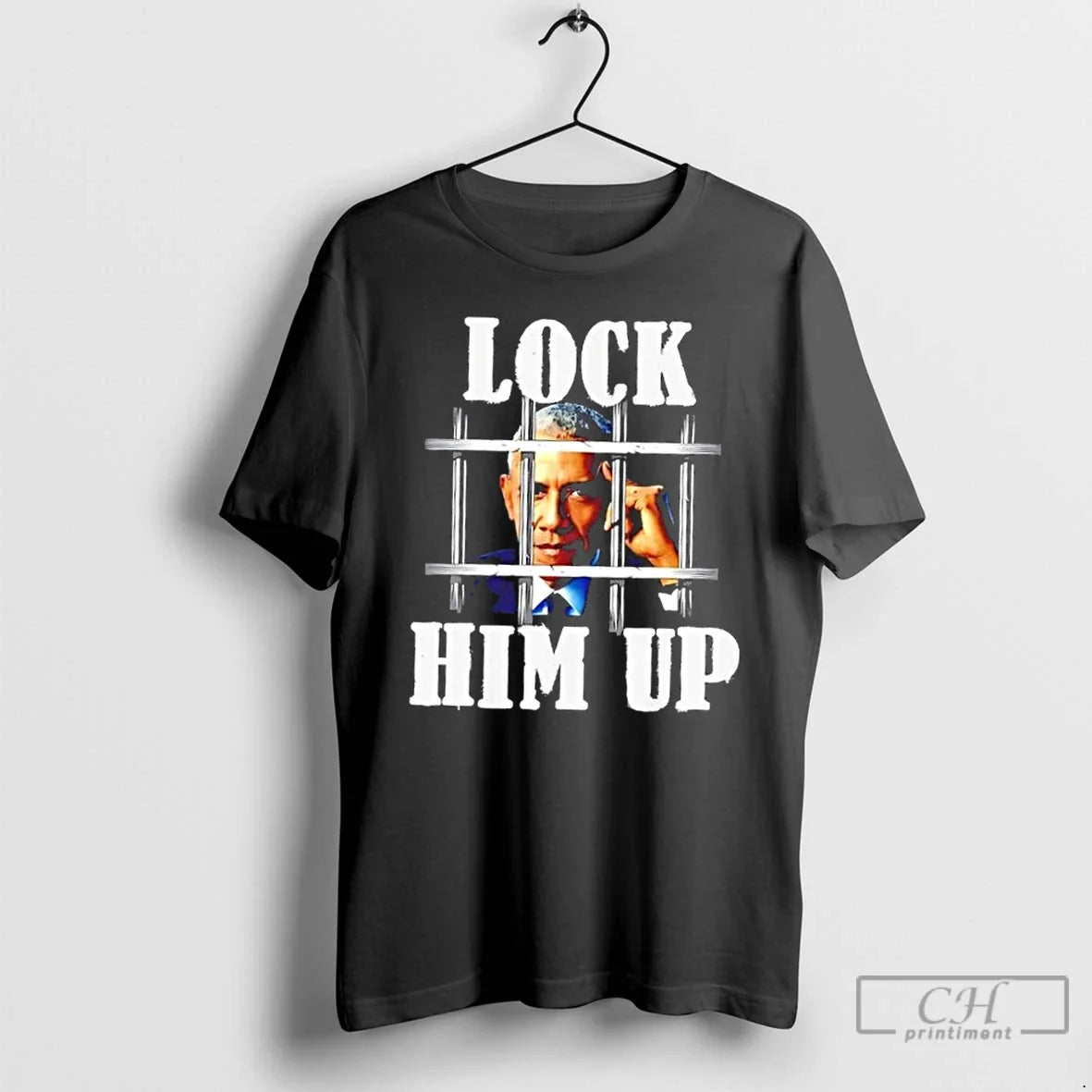 Classic Obama Jail Lock Him Up - Adult & Kids T-Shirts, Sweatshirts & Hoodies apparel design preview 1