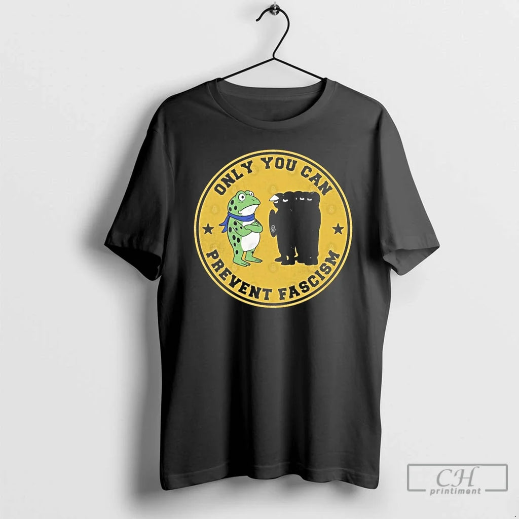 Classic Only You Can Prevent Fascism Portland Frog - Adult & Kids T-Shirts, Sweatshirts & Hoodies apparel design preview 1