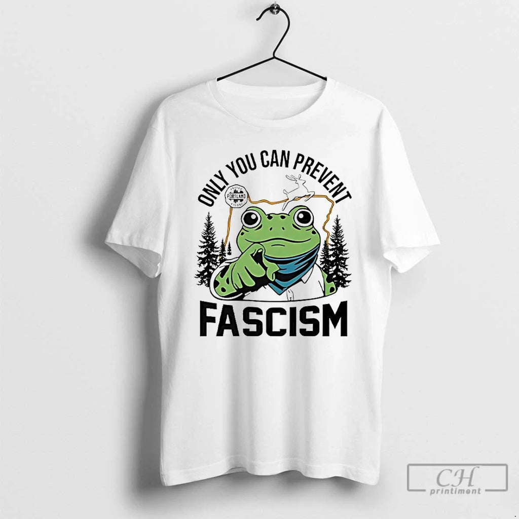 Classic Only You Can Prevent Fascism Portland Frog - Adult & Kids T-Shirts, Sweatshirts & Hoodies apparel design preview 1