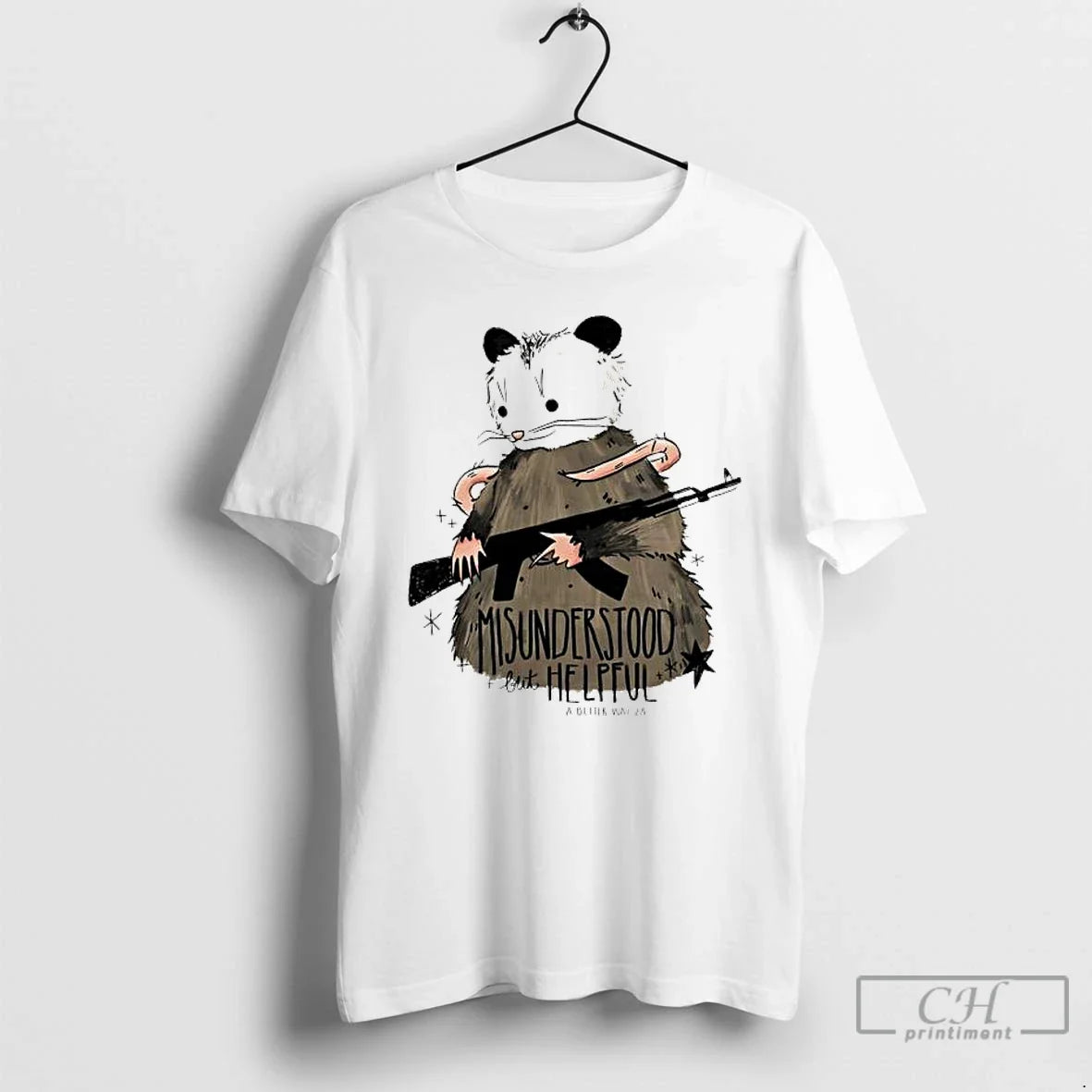 Classic Opossum Misunderstood But Helpful - Adult & Kids T-Shirts, Sweatshirts & Hoodies apparel design preview 1