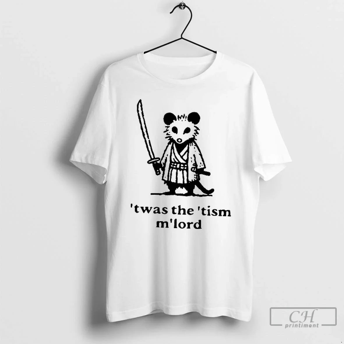 Classic Opossum Samurai Twas The Tism Mlord T Shirs - Adult & Kids T-Shirts, Sweatshirts & Hoodies apparel design preview 1