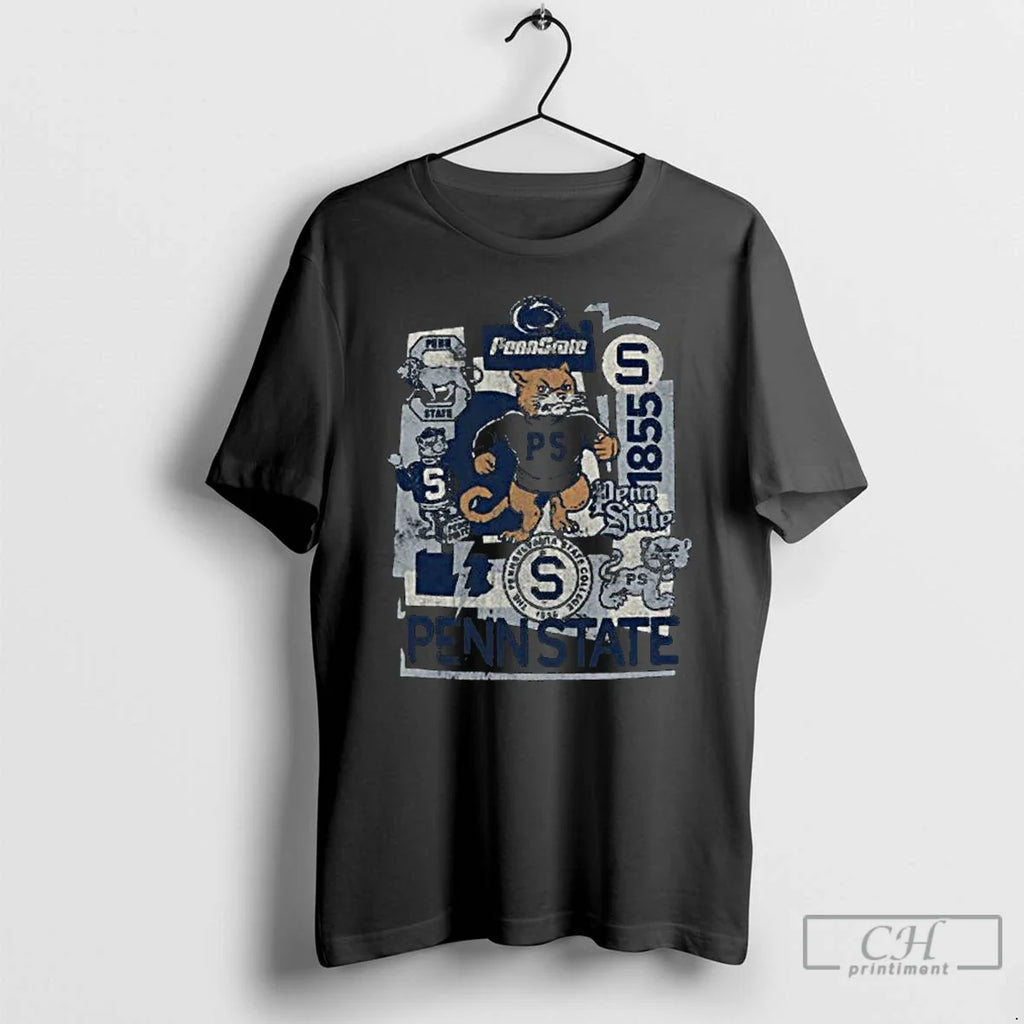 Classic Penn State Vintage Vault Logo Long Sleve - Adult & Kids T-Shirts, Sweatshirts & Hoodies apparel design preview 1