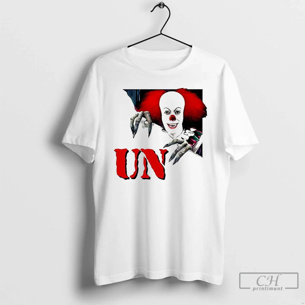 Classic Pennywise It Villain Surprised Horror - Adult & Kids T-Shirts, Sweatshirts & Hoodies apparel design preview 1