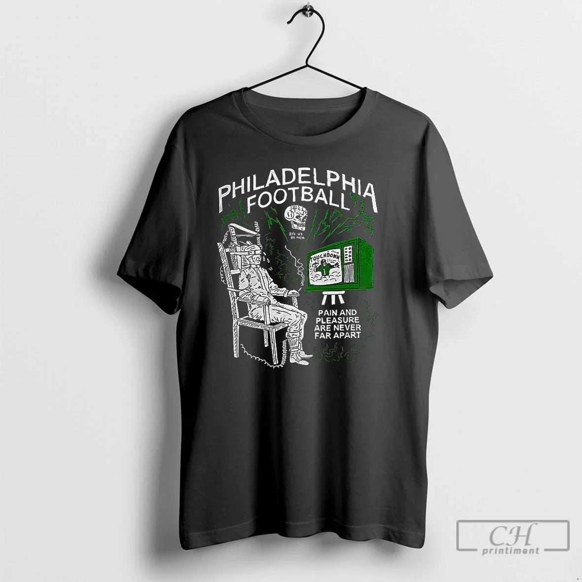Classic Philadelphia Football Pain And Pleasure Are - Adult & Kids T-Shirts, Sweatshirts & Hoodies apparel design preview 1