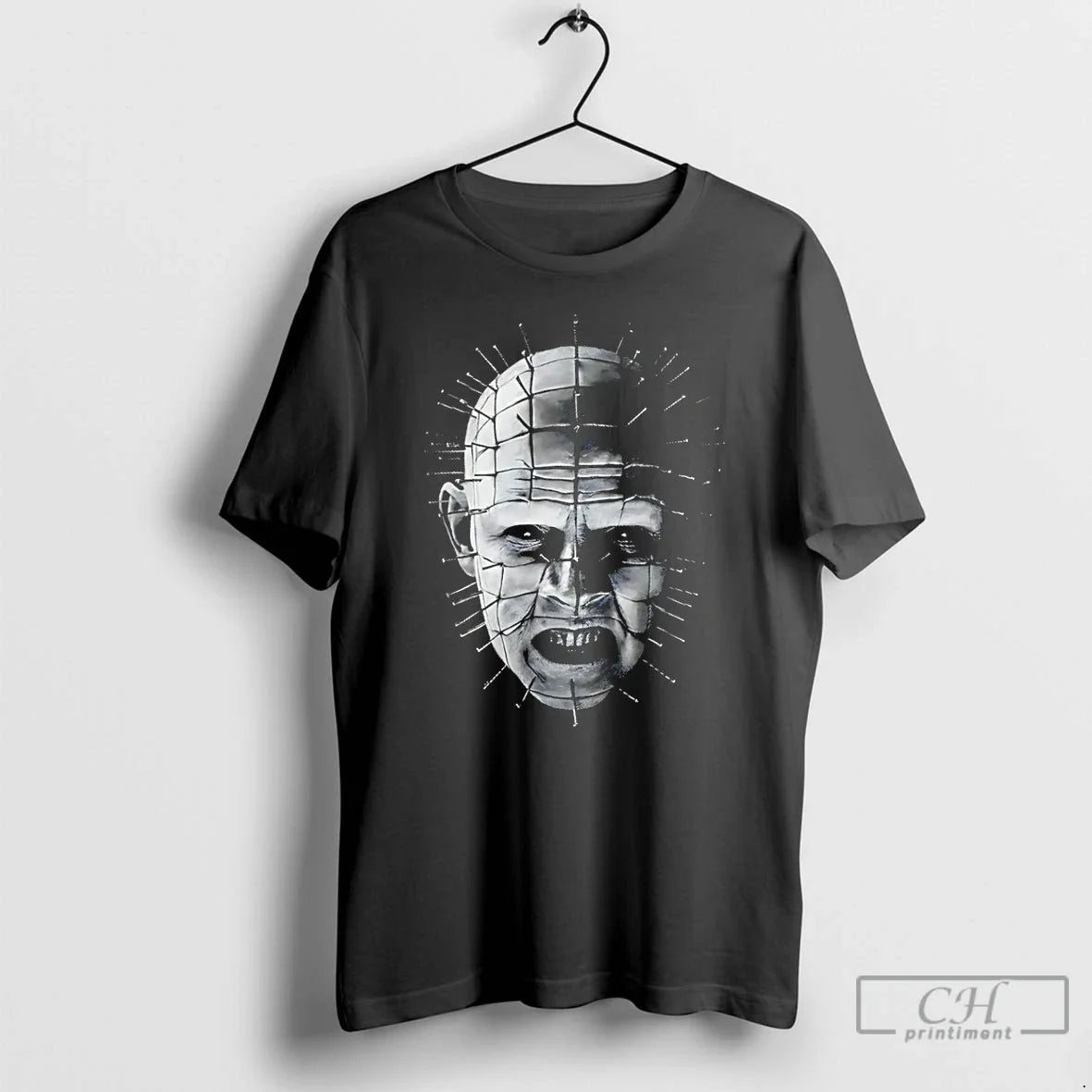Classic Pinhead Horror Character Big Face Halloween - Adult & Kids T-Shirts, Sweatshirts & Hoodies apparel design preview 1