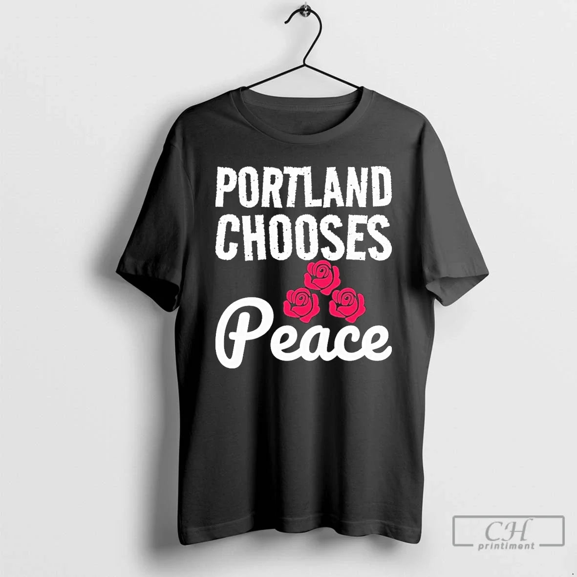 Classic Portland Chooses Peace Anti Ice - Adult & Kids T-Shirts, Sweatshirts & Hoodies apparel design preview 1
