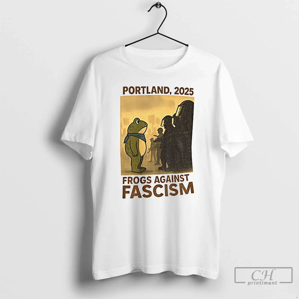 Classic Portland Frog 2025 Protest Against Fascism - Adult & Kids T-Shirts, Sweatshirts & Hoodies apparel design preview 1