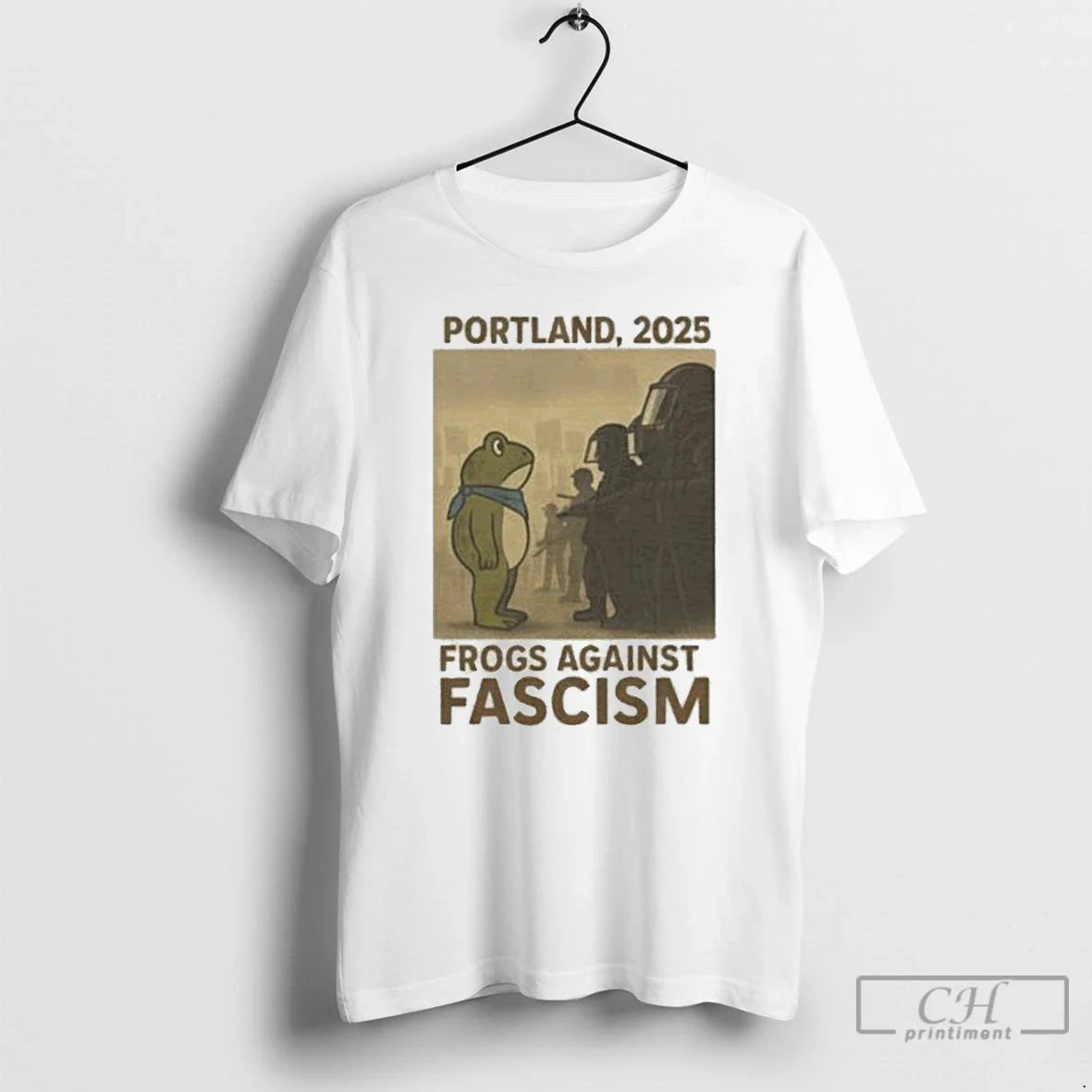 Classic Portland Frog 2025 Protest Against Ice - Adult & Kids T-Shirts, Sweatshirts & Hoodies apparel design preview 1
