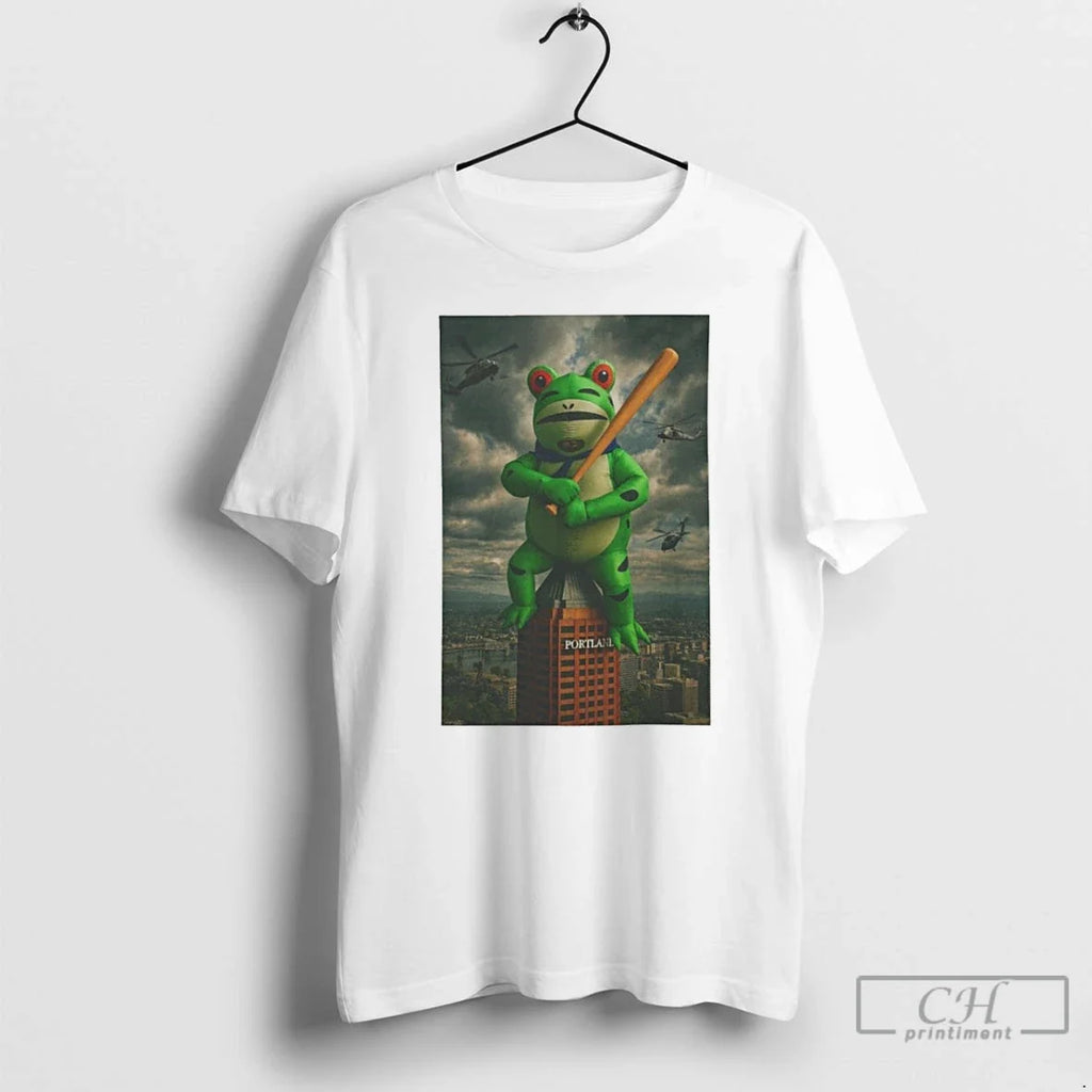 Classic Portland Frog Hero - Adult & Kids T-Shirts, Sweatshirts & Hoodies apparel design preview 1
