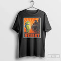 Classic Portland Frog Protest Resist Retro Sunset - Adult & Kids T-Shirts, Sweatshirts & Hoodies apparel design preview 1