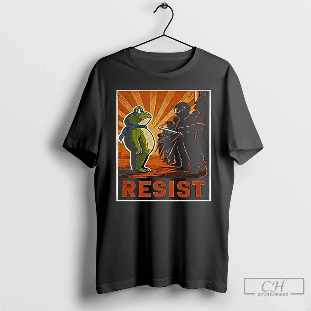 Classic Portland Frog Protest Resist Anti Ice Trump - Adult & Kids T-Shirts, Sweatshirts & Hoodies apparel design preview 1