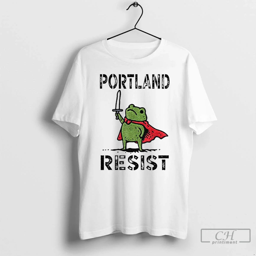 Classic Portland Frog Resist Political 2025 - Adult & Kids T-Shirts, Sweatshirts & Hoodies apparel design preview 1