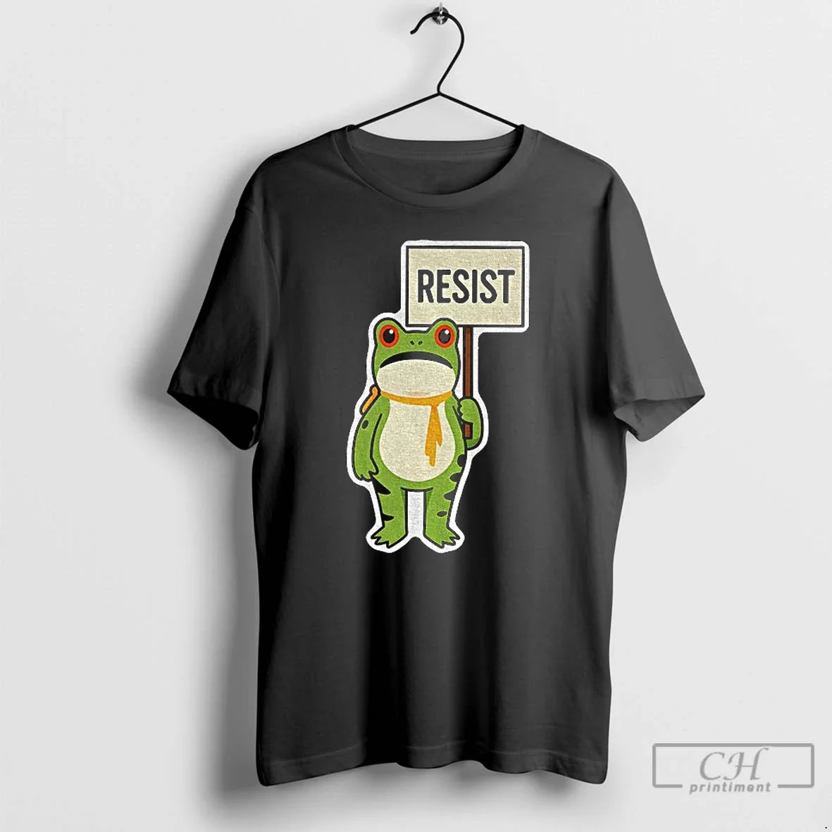 Classic Portland Frog Holding Resist Fdt Anti - Adult & Kids T-Shirts, Sweatshirts & Hoodies apparel design preview 1