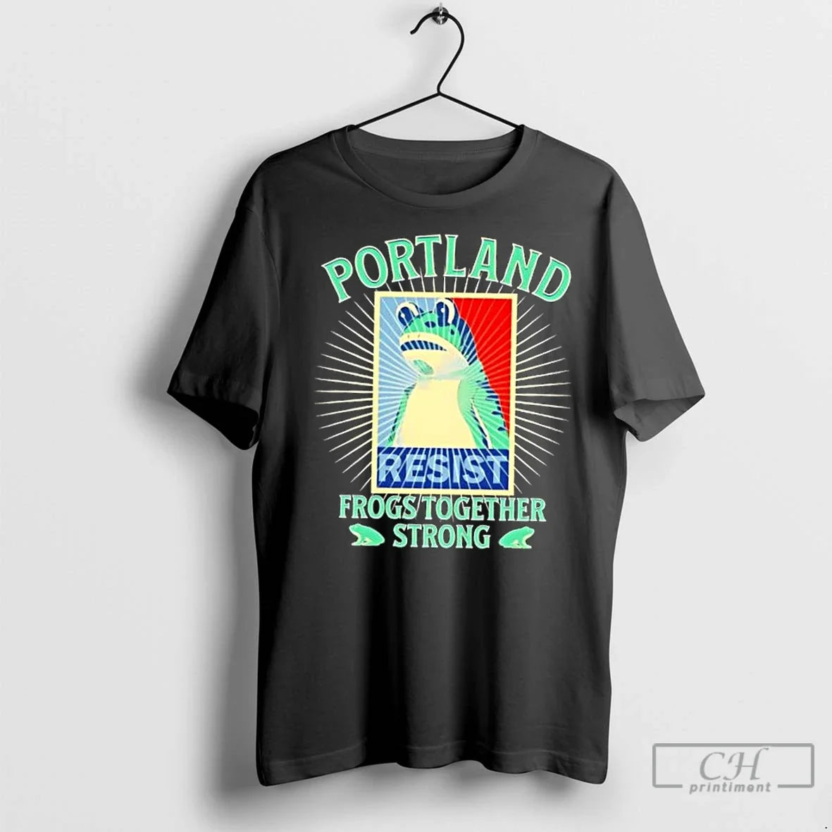 Classic Portland Frogs Together Strong Retro - Adult & Kids T-Shirts, Sweatshirts & Hoodies apparel design preview 1