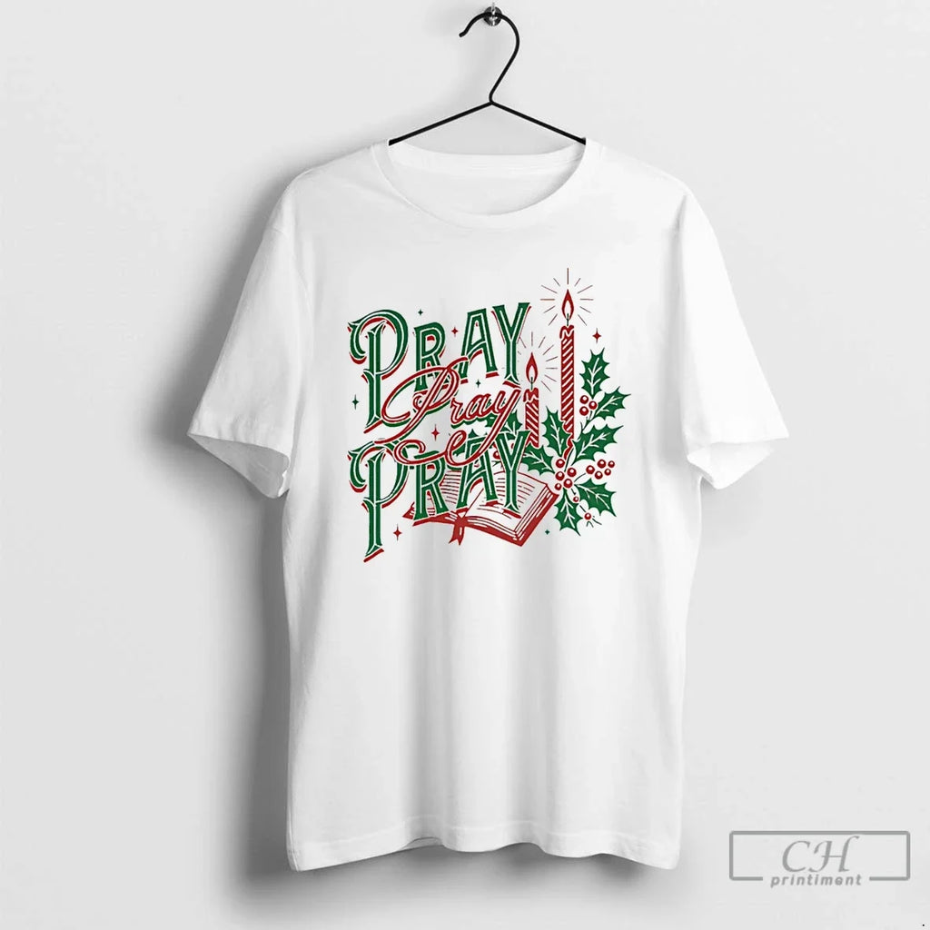 Classic Pray Christmas - Adult & Kids T-Shirts, Sweatshirts & Hoodies apparel design preview 1