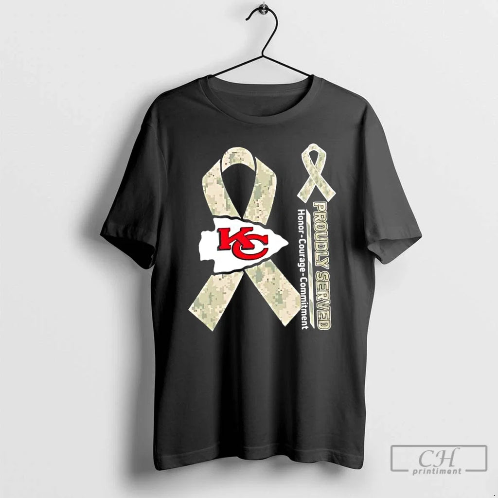 Classic Proudly Served Honor Courage Commitment - Adult & Kids T-Shirts, Sweatshirts & Hoodies apparel design preview 1
