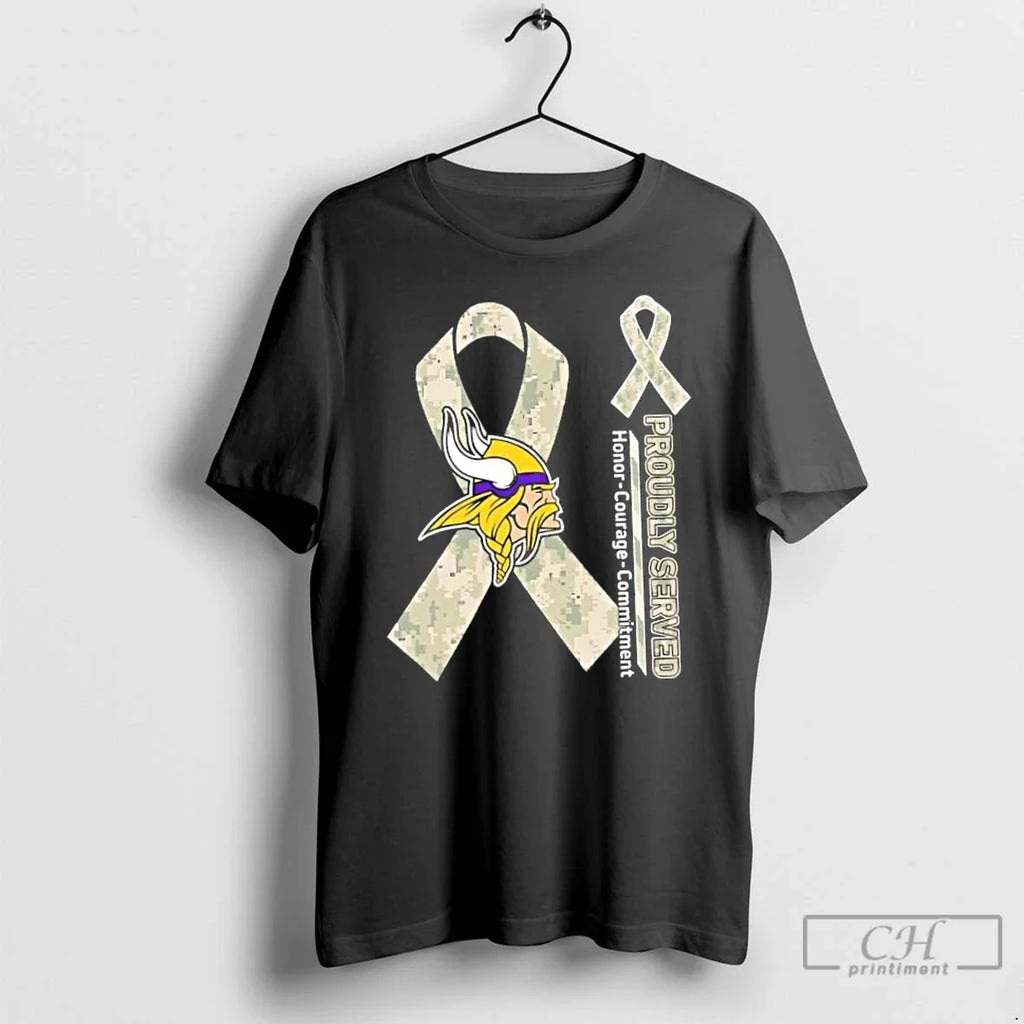 Classic Proudly Served Honor Courage Commitment - Adult & Kids T-Shirts, Sweatshirts & Hoodies apparel design preview 1