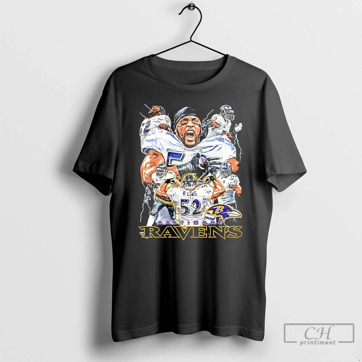 Classic Ray Lewis Baltimore Ravens Graphic - Adult & Kids T-Shirts, Sweatshirts & Hoodies apparel design preview 1