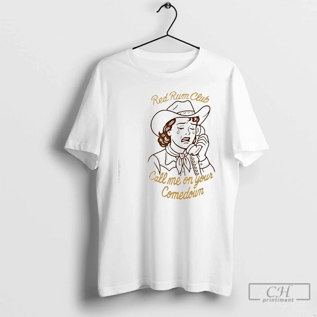 Classic Red Rum Club Call Me On Your Comedown - Adult & Kids T-Shirts, Sweatshirts & Hoodies apparel design preview 1
