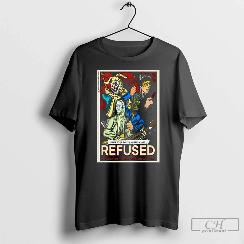 Classic Refused Nov 3 2025 Teatro Coliseo In Santiago - Adult & Kids T-Shirts, Sweatshirts & Hoodies apparel design preview 1
