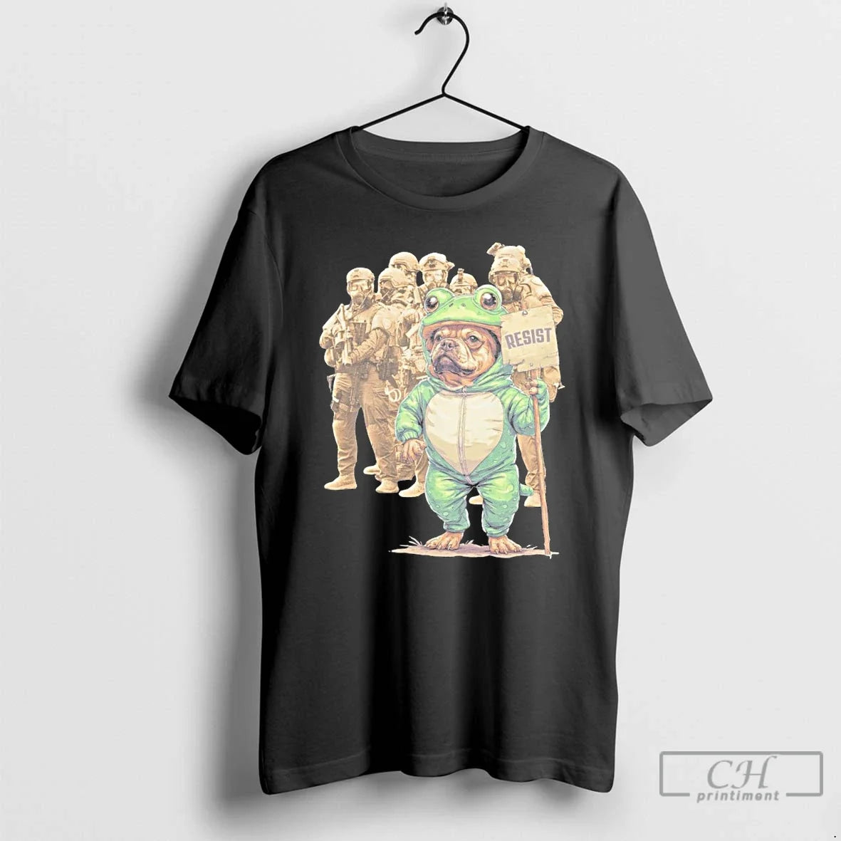 Classic Resist Anti Ice Protest Dog - Adult & Kids T-Shirts, Sweatshirts & Hoodies apparel design preview 1