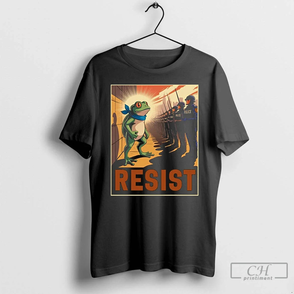 Classic Resist Police Portland Frog Protest Vintage - Adult & Kids T-Shirts, Sweatshirts & Hoodies apparel design preview 1