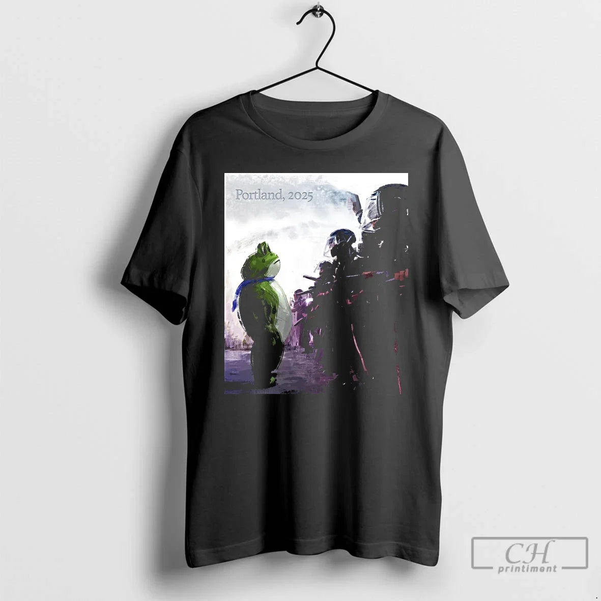 Classic Resist Portland 2025 Frog Protest Art - Adult & Kids T-Shirts, Sweatshirts & Hoodies apparel design preview 1
