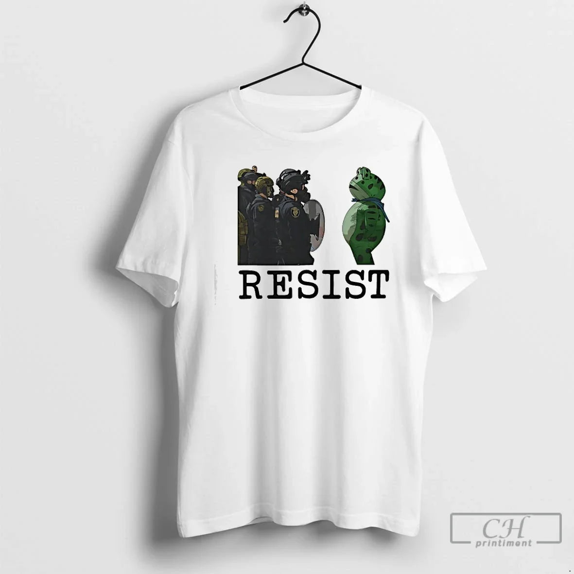 Classic Resist Portland Frog Protest Anti Ice Fascism - Adult & Kids T-Shirts, Sweatshirts & Hoodies apparel design preview 1